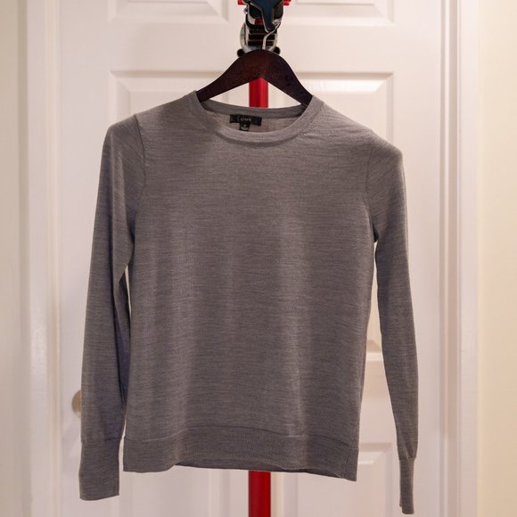 J.Crew grey merino wool sweater size S (orig $88) - Picture 1 of 6